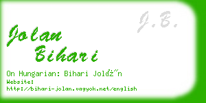 jolan bihari business card